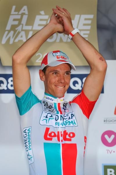 Philippe Gilbert (Omega Pharma-Lotto), winner of the 2011 Fl&egrave;che Wallonne