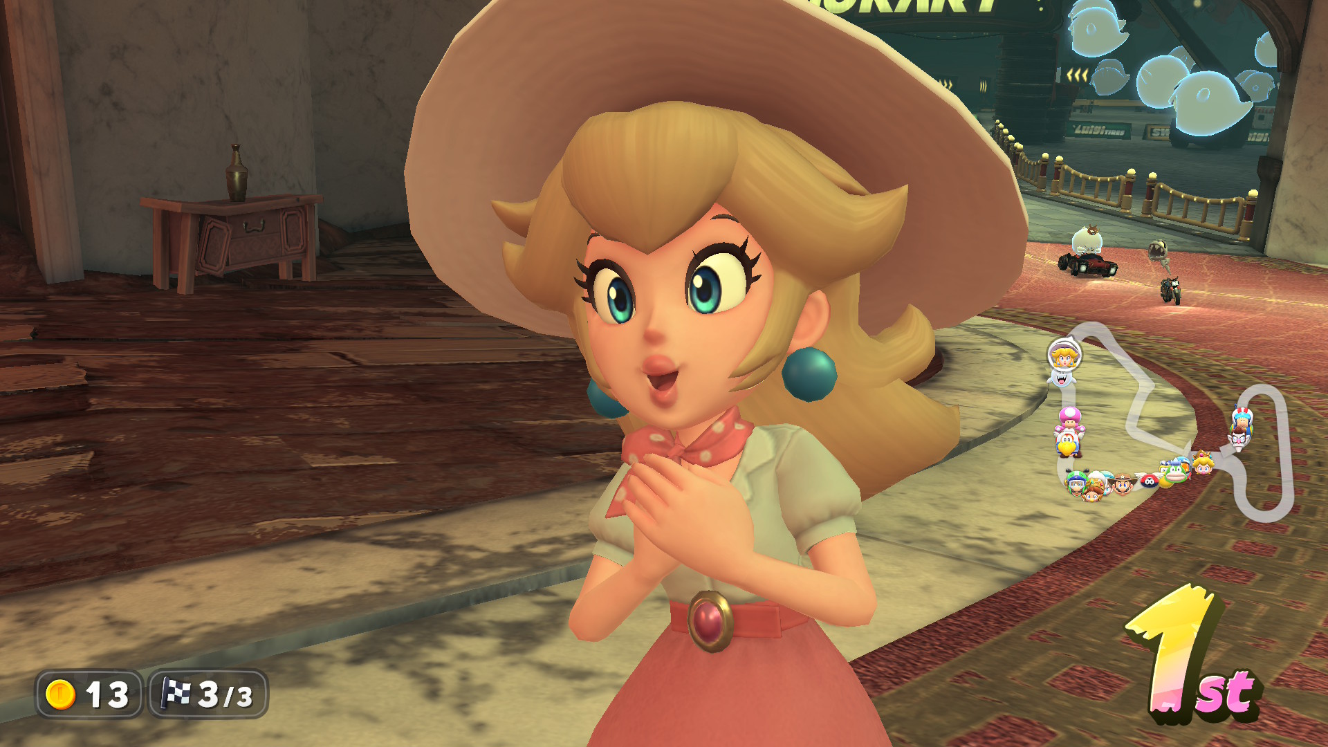 Princess Peach in Mario Kart World