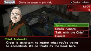 Chief Todoroki is ready to spread rumors for the party in Persona 2: Innocent Sin, saying "Order is important no matter what you're trying to accomplish. We do things by the book here."