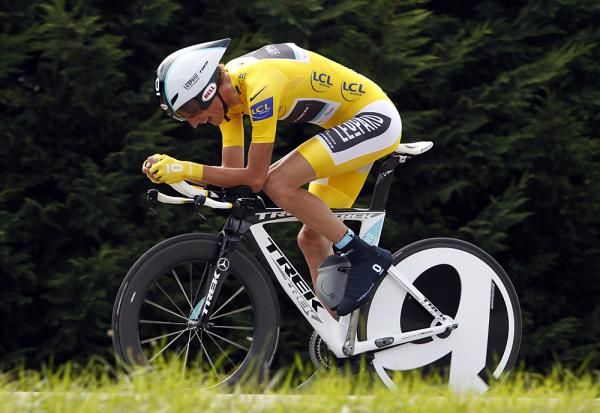 Andy Schleck never looked comfortable in the Grenoble time trial