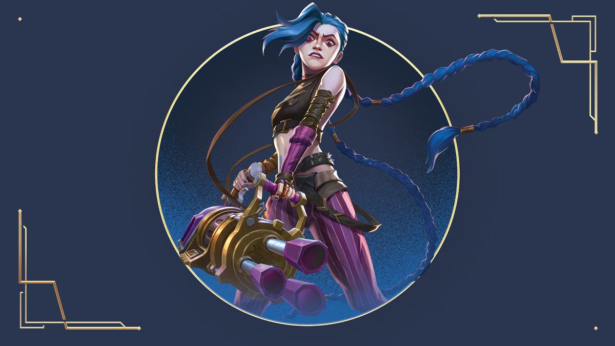 Official promotional image featuring Jinx in Riftbound TCG style – join the adventure