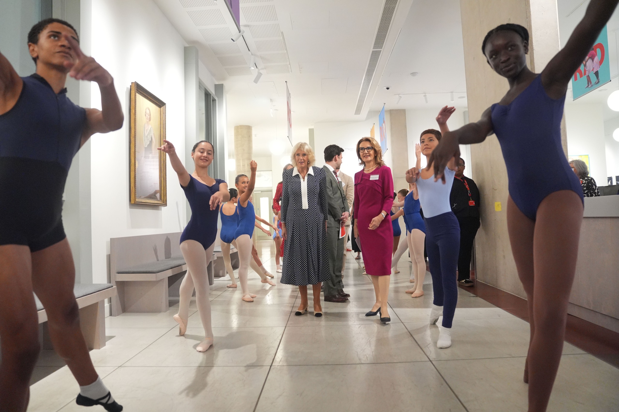 Queen Camilla, Patron of the Royal Academy of Dance visiting their global headquarters on September 2, 2026
