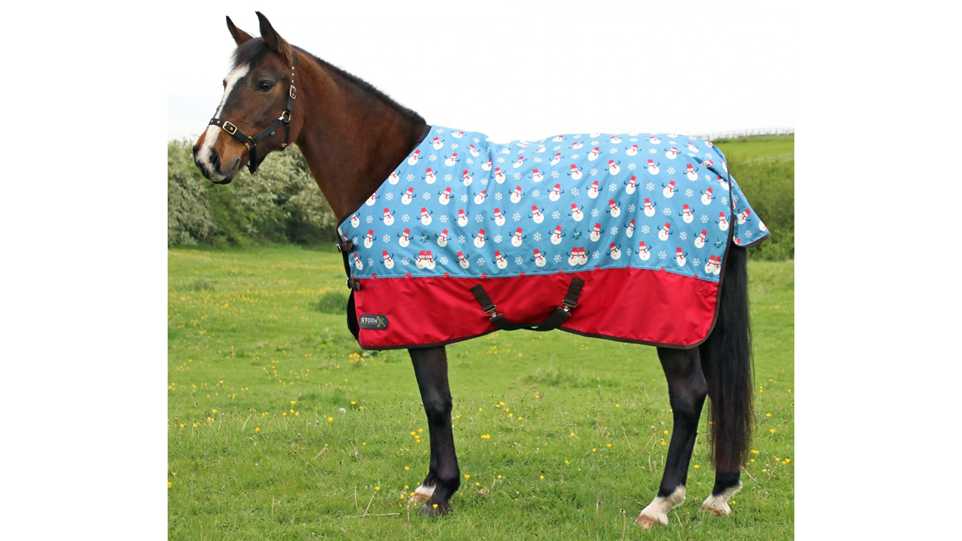 StormX Snowy The Snowman patterned horse rug