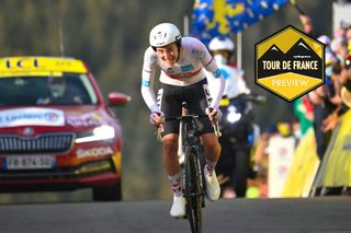 TOPSHOT Team UAE Emirates rider Slovenias Tadej Pogacar wearing the best youngs white jersey crosses the finish line at the end of the 20th stage of the 107th edition of the Tour de France cycling race a time trial of 36 km between Lure and La Planche des Belles Filles on September 19 2020 Photo by Marco BERTORELLO various sources AFP Photo by MARCO BERTORELLOAFP via Getty Images