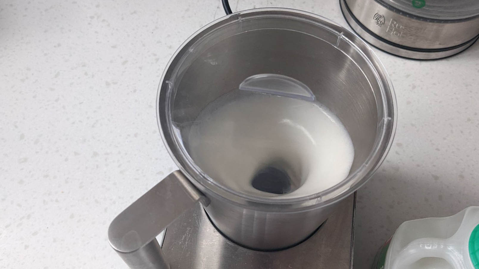 Milk in frother