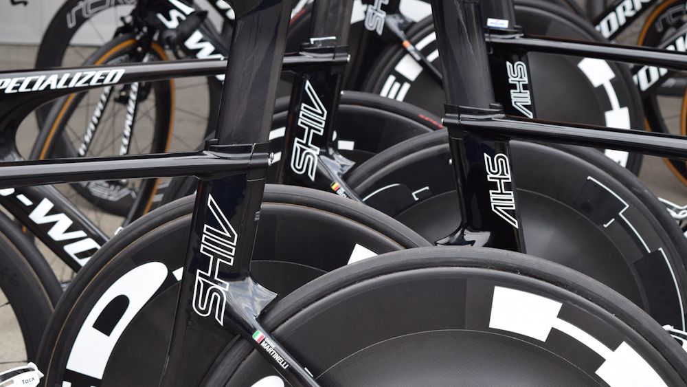 Quick-Step rode Specialized's timetrial bike, the Shiv