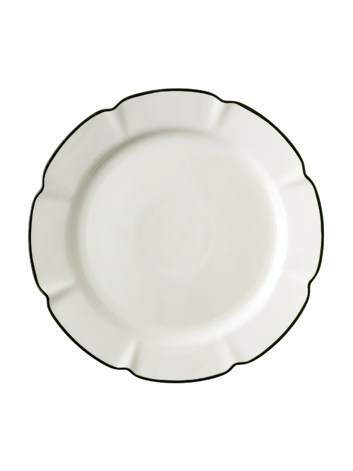 Green Luna Scalloped Plate