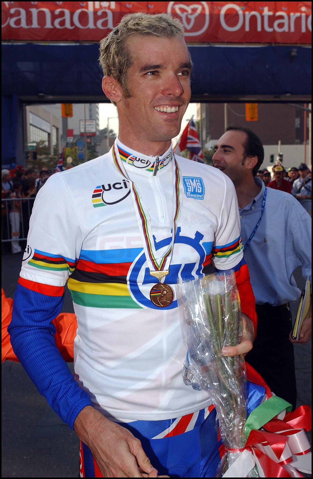 He won the world time trial championships in 2003 but was stripped of the title after admitting to using EPO