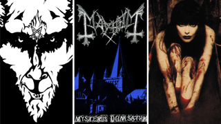 Various black metal album artworks