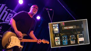 Bob Mould and his pedalboard