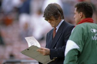 Mexico coach Bora Milutinovic pictured during a game against Guatemala in January 1996.