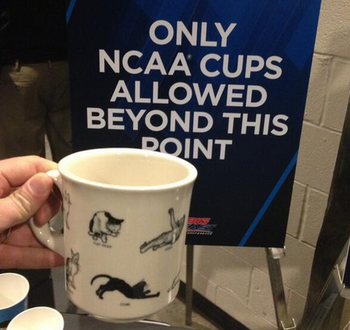 The NCAA took a reporter's cherished cat mug
