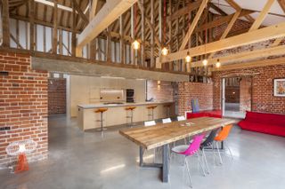 barn conversion dining area