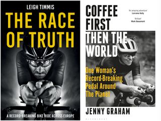 Leigh Timmis' 'Race of Truth' book front cover and Jenny Graham's'Coffee first, then the world' book front cover