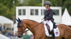 Yasmin Ingham and Rehy DJ after their Blenheim European Championships dressage test.