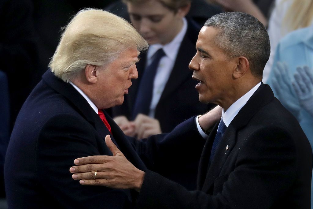 Trump and Obama. 