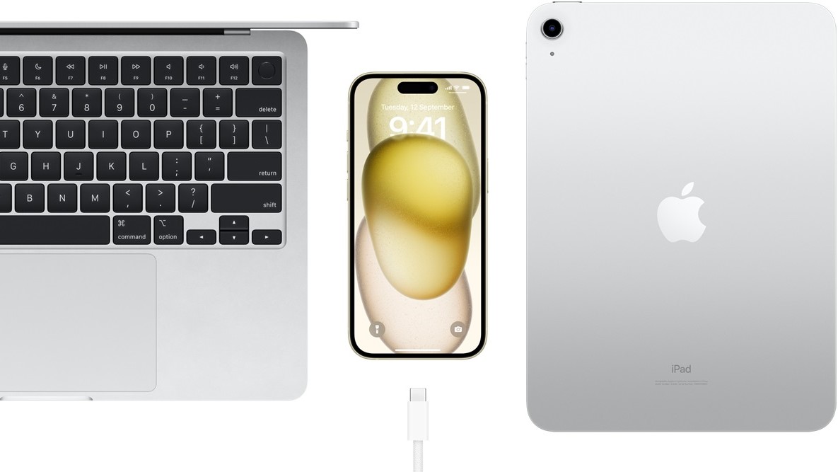 iPhone 15 and compatible USB-C devices from Apple
