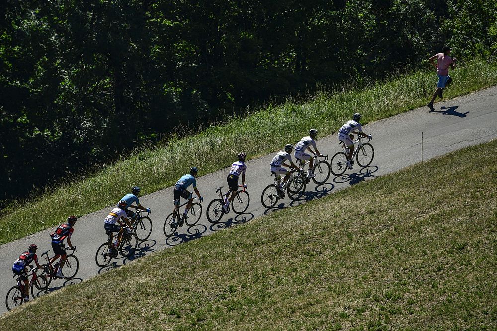Fortuneo-Samsic lead the breakaway for Frenchman Warren Barguil during stage 11 at the Tour de France