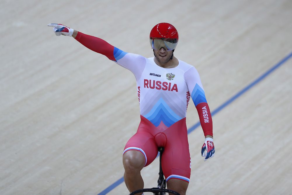 Denis Dmitriev (Russia) wins the bronze medal in the men's sprint