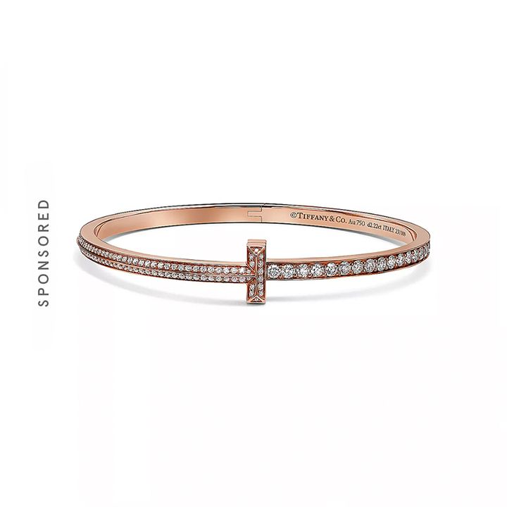 Tiffany & Co., Tiffany T1 Narrow Pavé Diamond Hinged Bangle