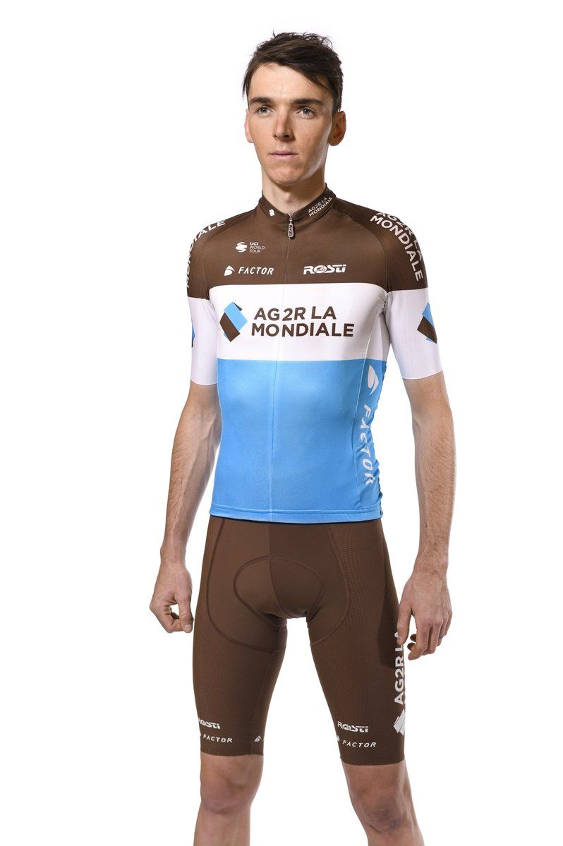 Romain Bardet shows off the new AG2R La Mondiale kit