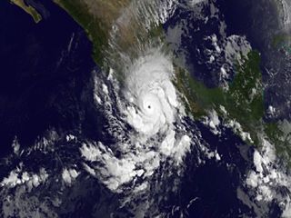 Hurricane Raymond satellite image