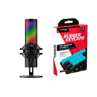 HyperX QuadCast 2 S Microphone + Rubber Keycaps (Blue)