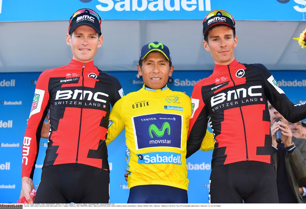The final podium at the 2017 Vuelta Valencia