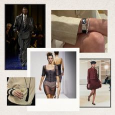 a collage of runway, influencer, and celebrity images that make up Who What Wear editors' spring mood boards