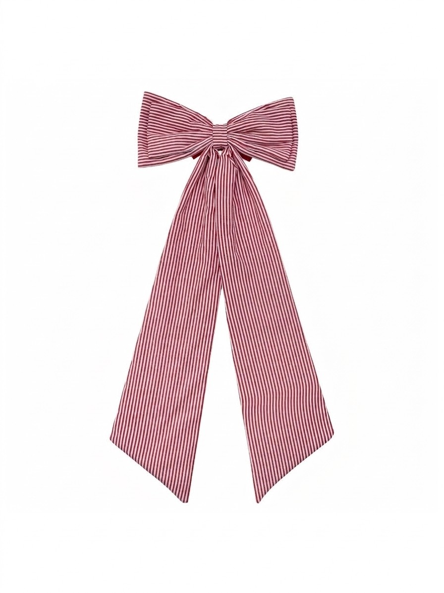 Habitat Extra Large Striped Bow Christmas Decoration