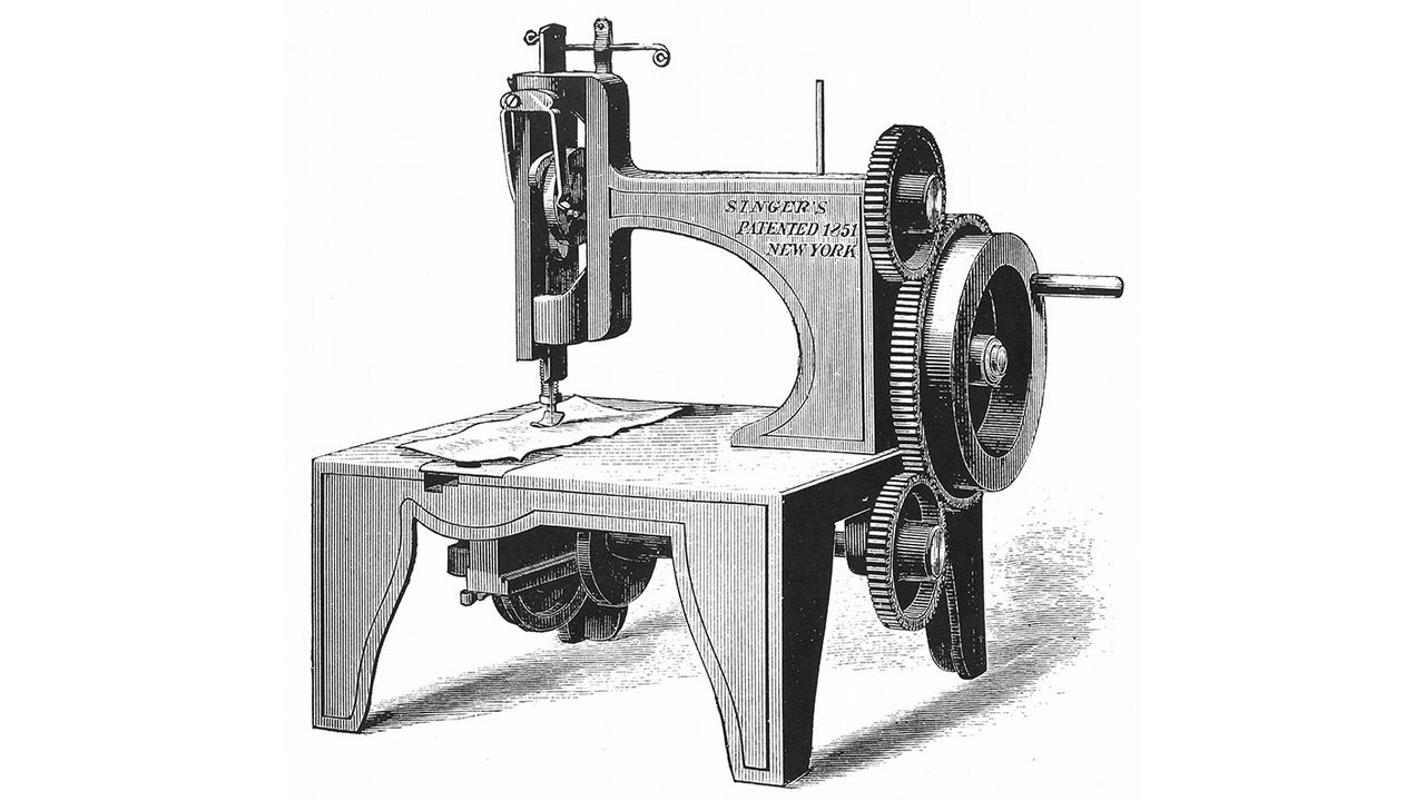 Isaac Merrit Singer&amp;#039;s first sewing machine © Universal History Archive/Getty Images