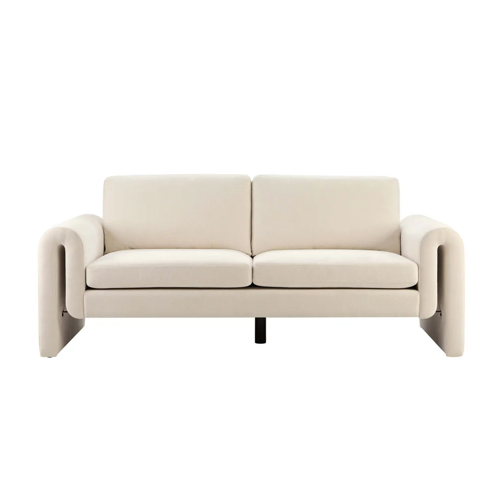 DUSK, Marseille 3 Seater Sofa - Chenille Ivory