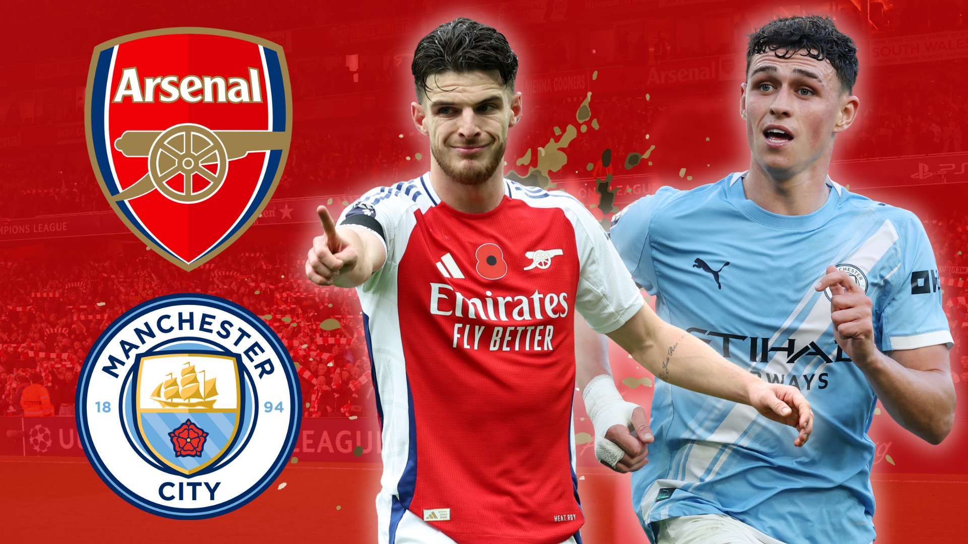 Arsenal vs Man City Promo Image