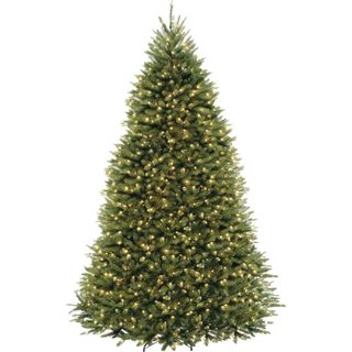 Artificial Christmas tree with lights