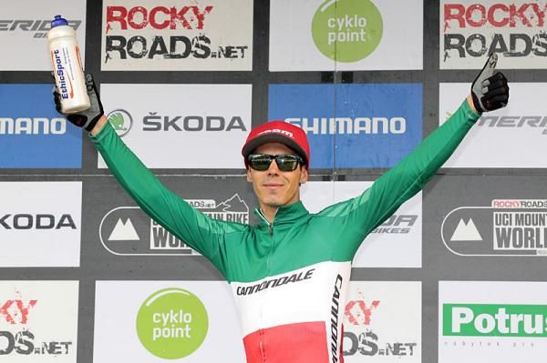 Marco Fontana (Cannondale) on the podium