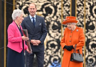 Queen and Prince Edward at Queen Baton Relay 2021