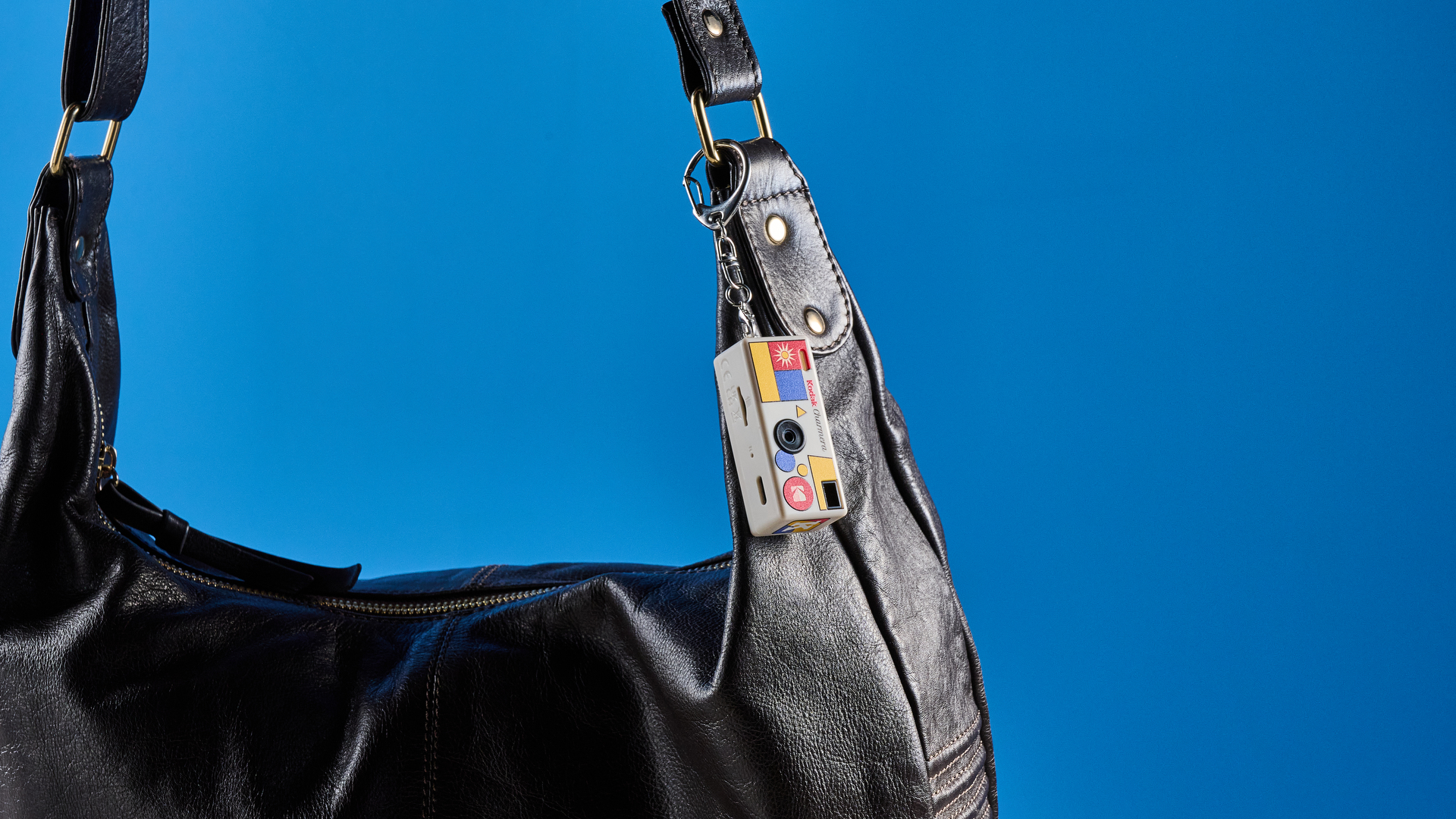 A Kodak Charmera keychain camera