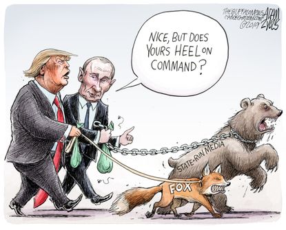 Political&nbsp;Cartoon&nbsp;U.S. Trump Fox News Media Putin Russia&nbsp;