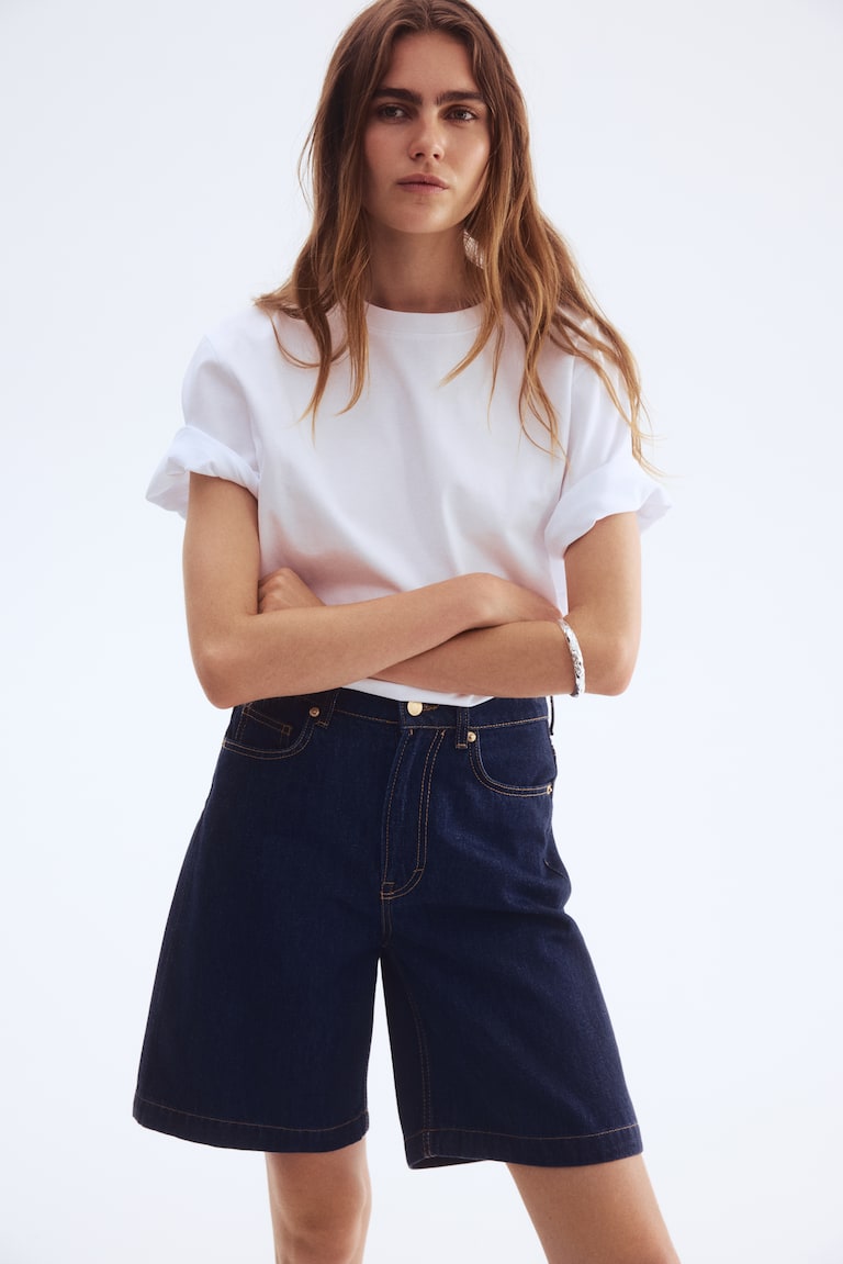 Denim Bermuda Shorts