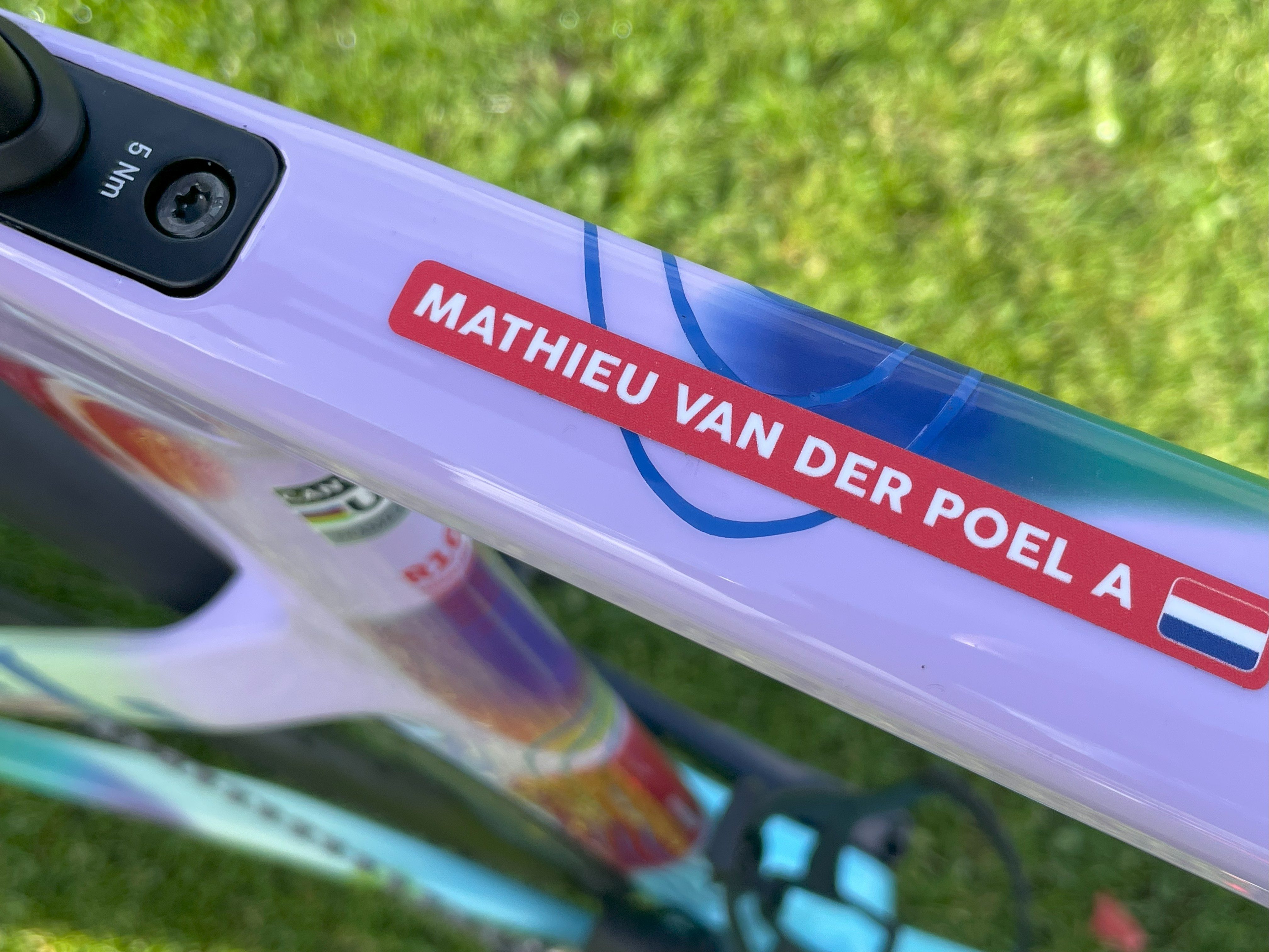 Van der Poel's MyCanyon bike designed my Elena Salmistraro