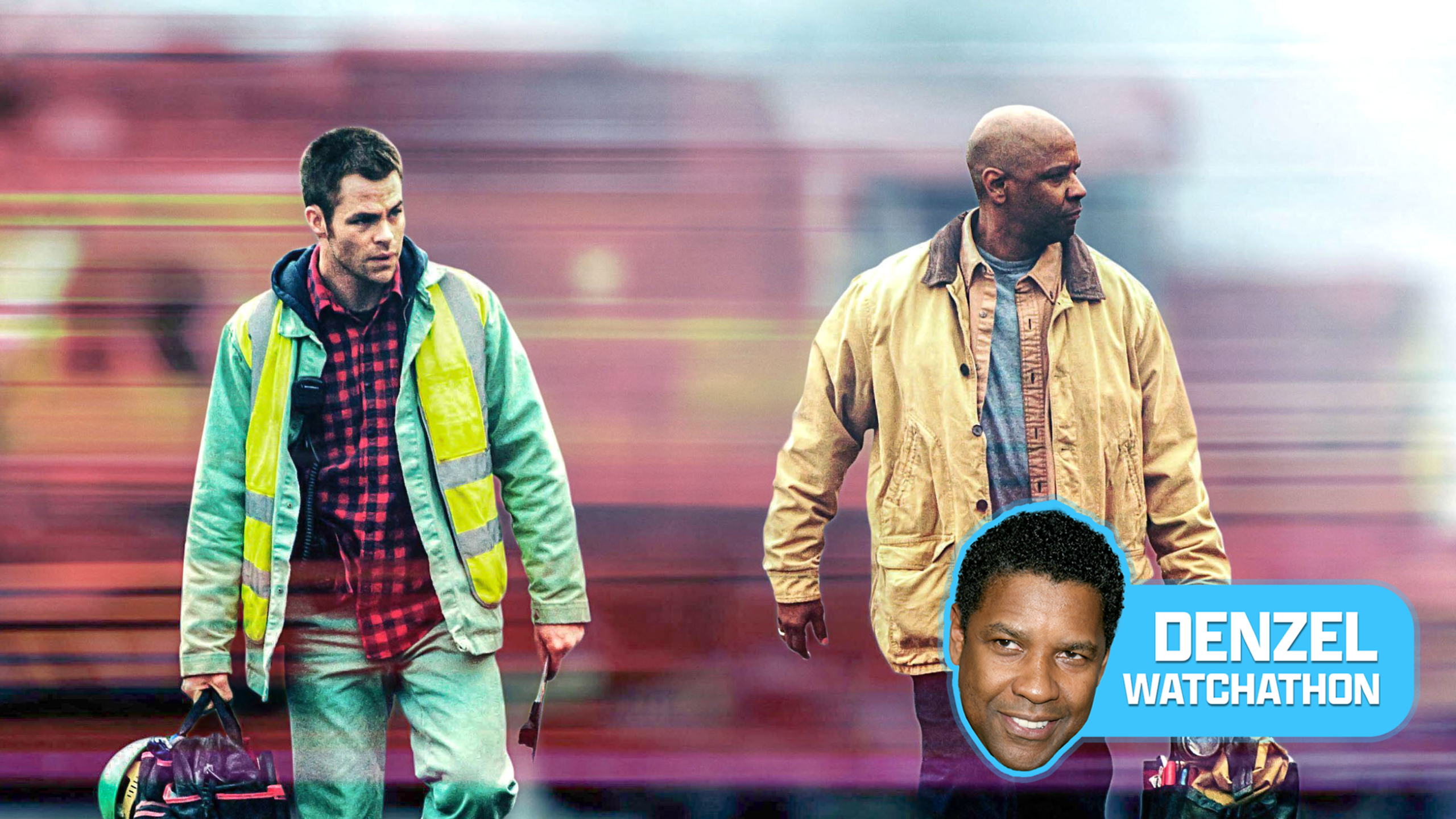 (L-R) Chris Pine and Denzel Washington in "Unstoppable" (2026)