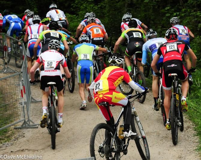 Riders recover from the first crash