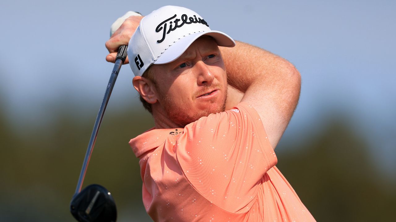 Hayden Springer takes a shot in the Farmers Insurance Open