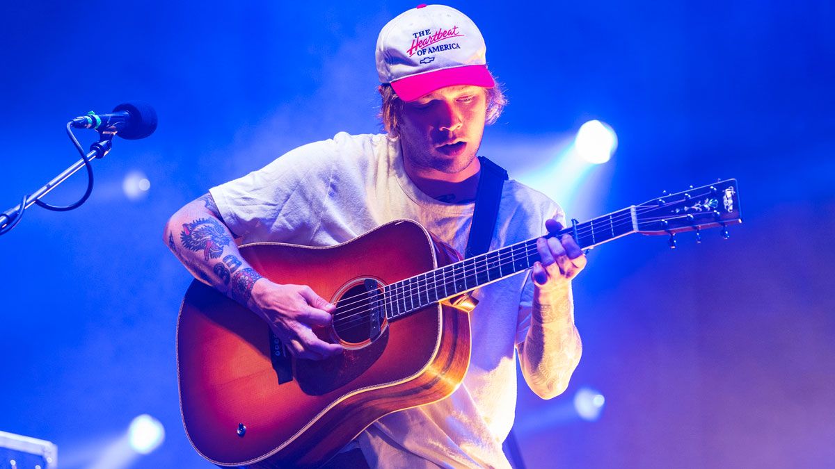 Billy Strings performs during 2021 Railbird Festival at Keeneland Racecourse on August 28, 2021 in Lexington, Kentucky.