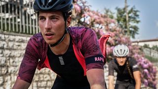 The collection features a graffiti inspired print on several of Rapha's established pieces