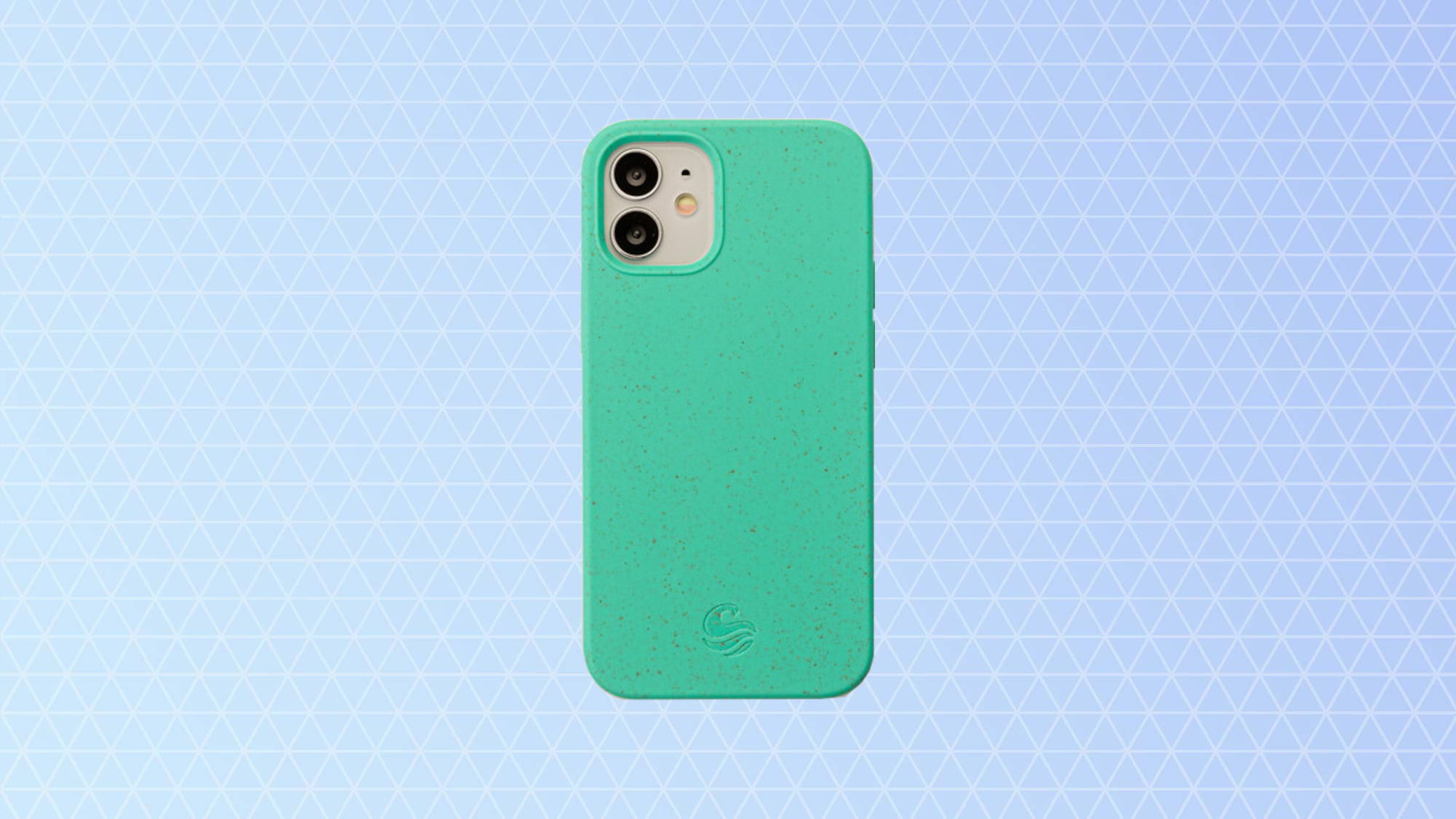 The Wave case for iPhone 12 Pro in mint. The image shows an iPhone 12 in the case, but the case is still compatible with the Pro model.