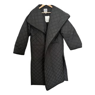 Quilted black coat from Toteme