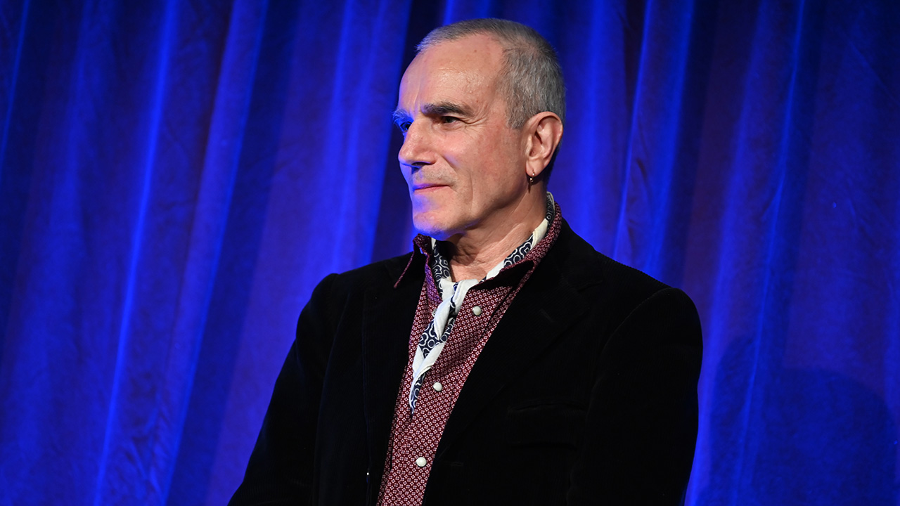Daniel Day-Lewis sitting down at an event hosted by Variety