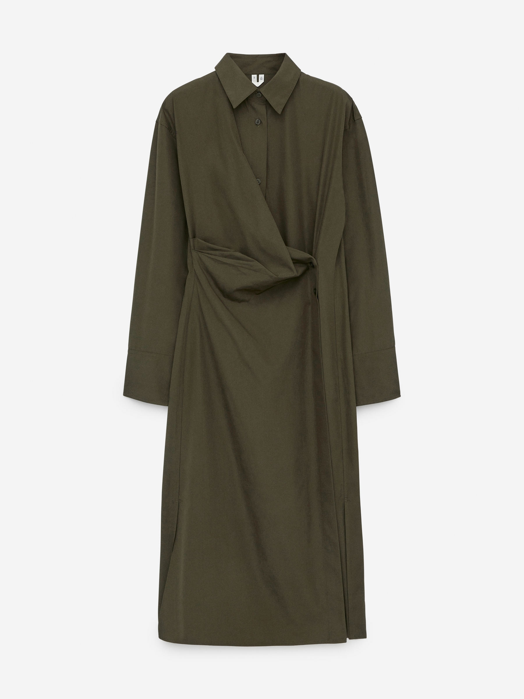 Midi Wrap Dress &amp;ndash; Dark Green &amp;ndash; Women &amp;ndash; Arket Gb