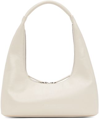 Beige Leather Shoulder Bag